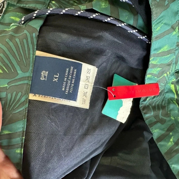 Scotch & Soda Men's Standard Medium Length Swimshort in green Print NWT XL - Picture 8 of 9